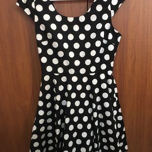 Forever 21 black polka dot dress